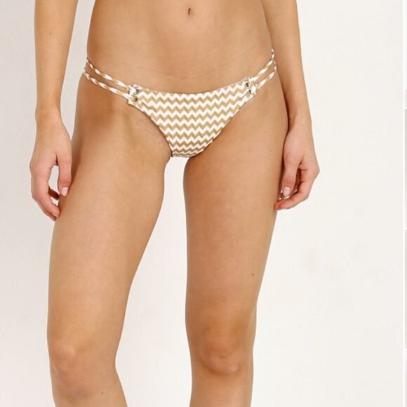 Blue Life Roped Up Skimpy Gold bikini set 2 pc - Picture 3 of 16